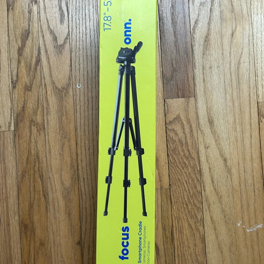 Unopened ONN Black Tripod for Cameras and Phone